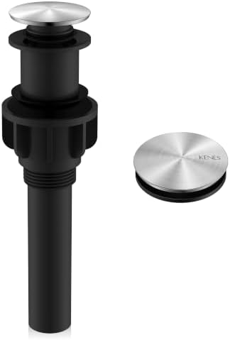 KENES Brushed Nickel Pop Up Bathroom Sink Drain Assembly Without Overflo by KENESBathroomKitchen