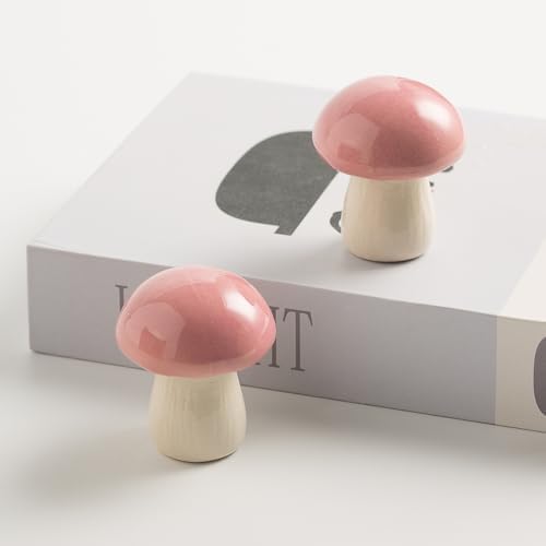 BEUNAIZER Ceramic Mushroom Toilet Bolt Covers, Decorative Caps - Image 5