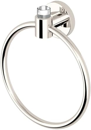 Gatco 5722 Clarion Towel Ring, Polished Nickel, Wall-Mounted Bathroom Hand by Gatco