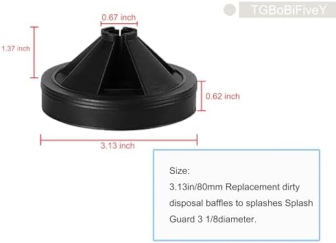 Garbage Disposal Splash Guard 3 1/8 Inch Sink Baffle Quiet Collar Technology - Image 3