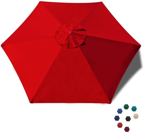 EliteShade USA 7.5FT Replacement Covers 6 Ribs Market Patio Umbrella Canopy by EliteShade