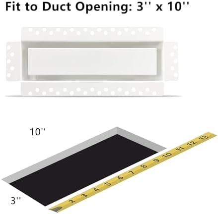 3x10 Inch Steel Recessed Flush Wall Vent Cover - Image 2