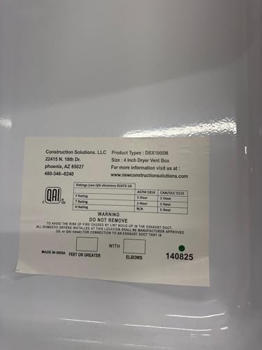 DBX1000M-4 Metal Recessed Dryer Vent Box - Image 4