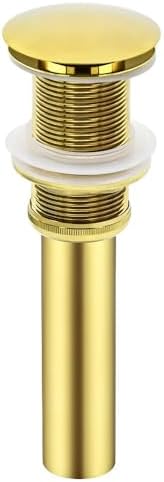 Polish Gold Vessel Sink Drain, Bathroom Sink Drain Without Overflow by EnjoyYouLife