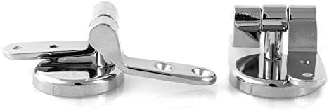 QWORK® Toilet Seat Hinge, Replacement Toilet Hinges Stainless Steel, 1 Pairs - Image 3