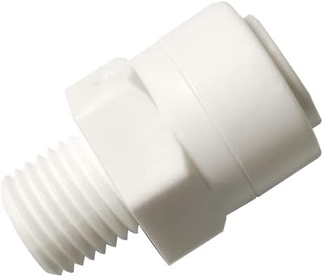 Malida Push to Connect 1/4 Male Connector 3/8 Ro Tube Fitting, 10 Pack | Food by MALIDA