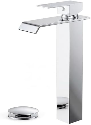 FORIOUS Vessel Tall Bathroom Sink Faucet 1 Hole Single Handle Chrome by FORIOUS