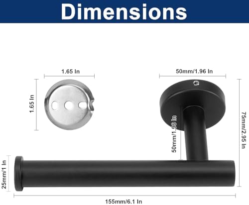 NearMoon Bathroom Toilet Paper Holder, Premium SUS304 Stainless Steel Rustproof - Image 6