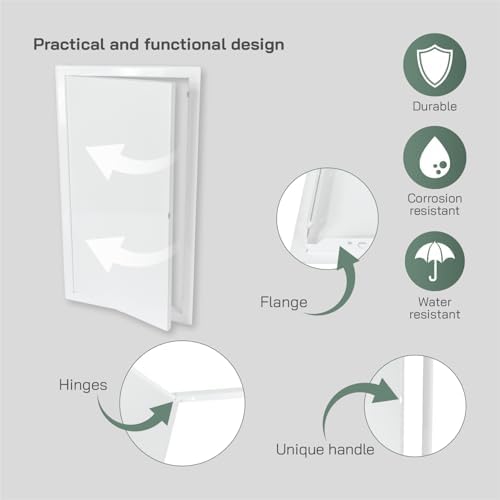 Vent Systems 10'' x 20'' Inch White Metal Access Panel - Image 3
