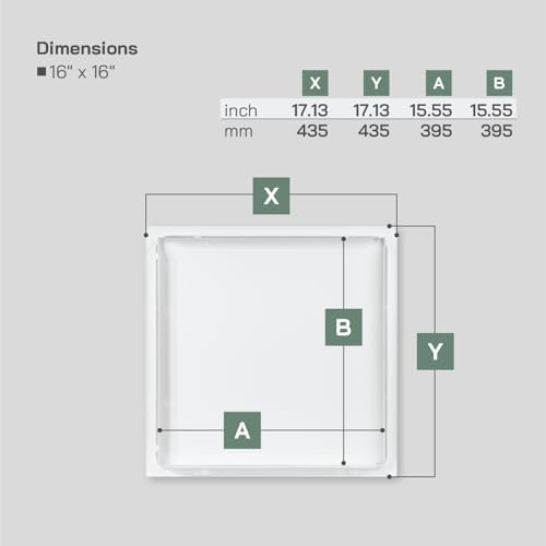 Vent Systems 16" x 16" Inch White Galvanized Steel Access Panel – Durable - Image 2