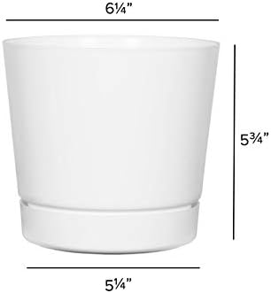 Novelty Majestic Full Depth Round Cylinder Pot, Glossy White - Image 2
