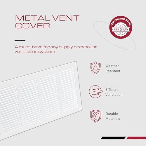 18x6 Vent Cover with Built-in Screen - Image 2