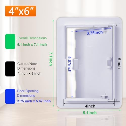 Suteck Plastic Access Panel for Drywall & Ceiling 4 x 6 Inch - Image 2