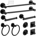 Tudoccy 10-Piece Matte Black Bathroom Hardware Set, Adjustable Bar by Tudoccy