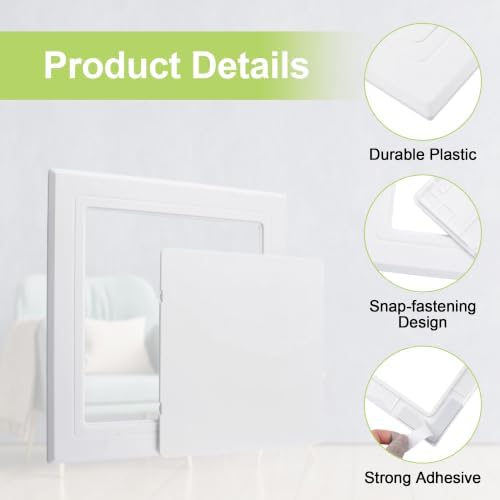 Self Adhesive Access Panel for Drywall 6.3 x 6.3 inch Surface-Mounted Wall Hole - Image 4
