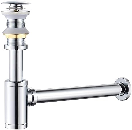 Bathroom Basin Sink Waste P-Trap Drain Kit, Adjustable Bottle Trap by DROPINKITCHENSINK