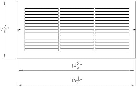 Imperial RG0033 Louvered Steel Painted Baseboard Return Air Grille, 14 x 6-Inch - Image 3