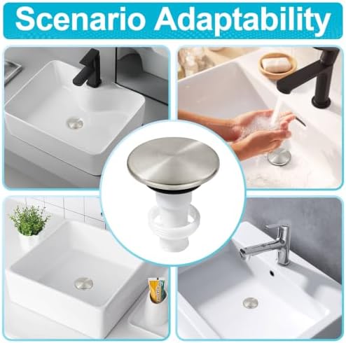 Pop Up Drain Stopper Bathroom Sink Compatible - Image 4