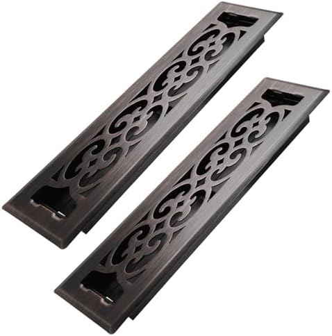 Howeall 2x12 Inches 2 Pack Heavy Duty Walkable Floor Register Easy Adjust Air by Howeall