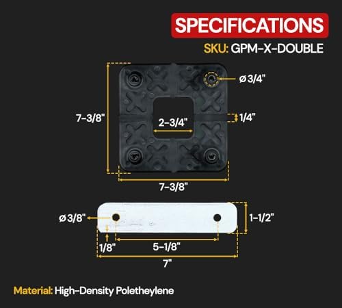 4 Pack 2' x 4' - 1/2" Heavy Duty Ground Protection Mats - Image 4