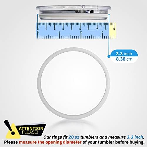 4 Pack - 20 & 10 oz Replacement Rubber Lid Rings, 3.3 Inch Diameter Gasket Seals - Image 2