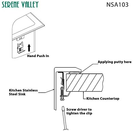 Serene Valley Topmount Sink Clips, Sink Brackets and Supports, Top mount - Image 6