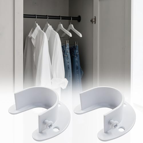 Closet Rod Bracket, 2 Pack, U Shaped, 1-1/4 Inch - Image 5