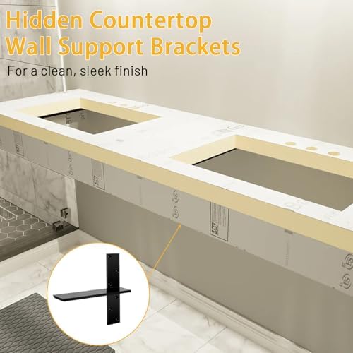3/8" Thick Heavy-Duty Floating Shower Bench Brackets - Image 5