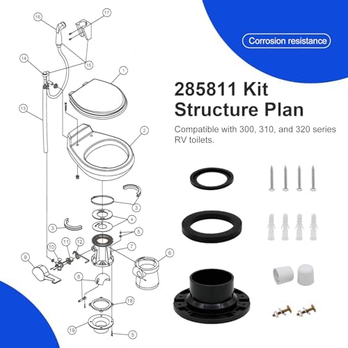 RV Toilet Seal and 3" Socket Floor Flange Kit - Image 7