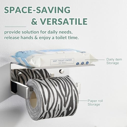 APLusee Polished Chrome Toilet Paper Holder - Image 5