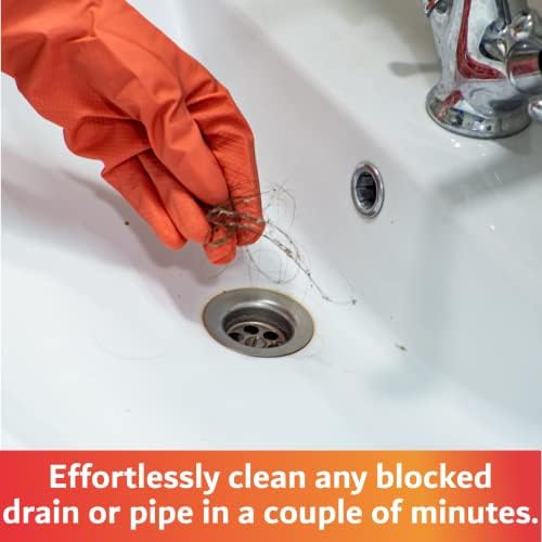 22" Long Sink Drain Brush – Slim Snake Hair Clog Remover Tool - Image 4
