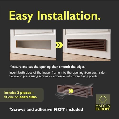 17.7 x 3.6 Inch Door Vent Cover – Two-Sided Brown Plastic Vent Cover - Image 5
