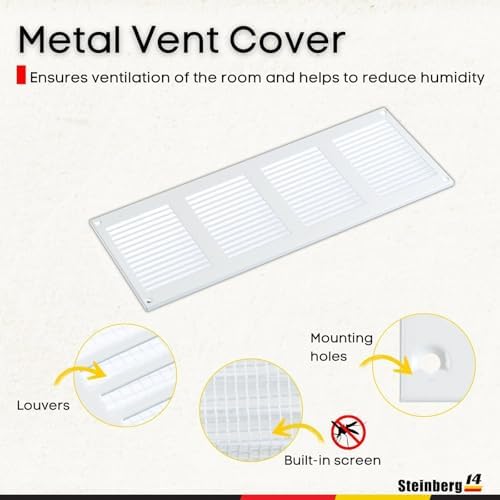 Steinberg14 White Vent Cover 14x4 - Image 2