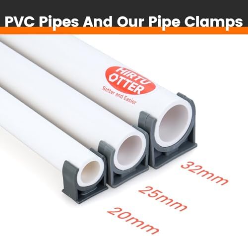 U-Shaped PVC Pipe Clamps Hanger White 25mm/0.98" - Image 3