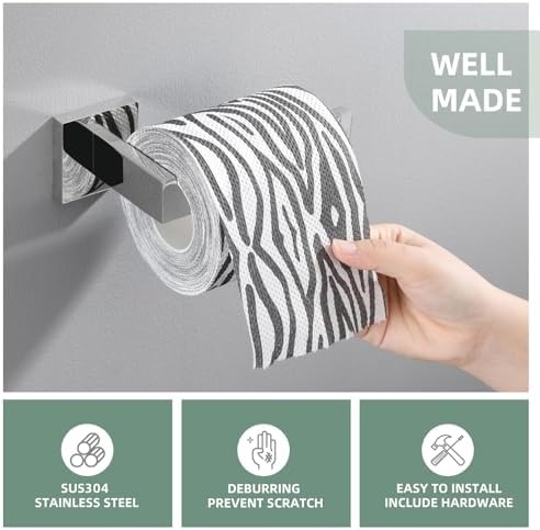 Angle Simple Toilet Paper Holder, Bathroom Tissue Holder, Polished Chrome - Image 3