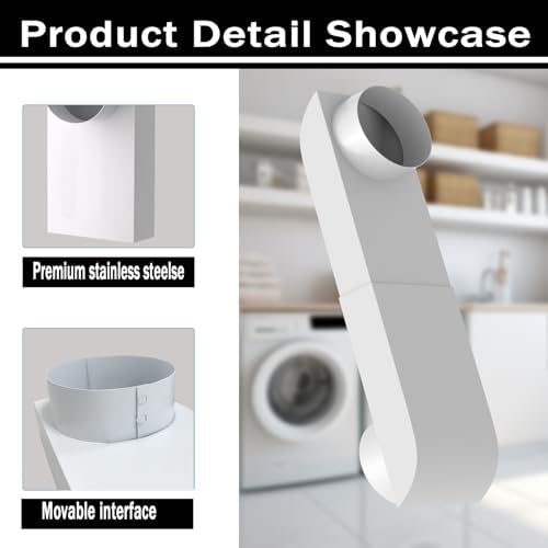 4" Periscope Dryer Vent 9.5-14.5", Telescoping Stainless Steel - Image 3