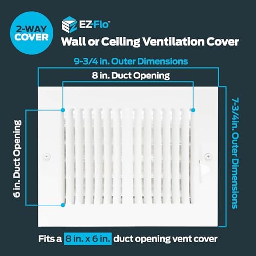 EZ-FLO 8 x 6 Inch Air Vent Cover - Image 2