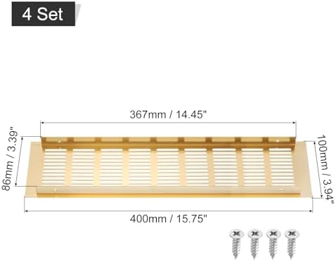 uxcell Air Vents Cover, Rectangle Louvered Ventilation Grille - Image 2