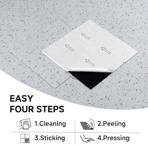 Vinyl Flooring - 12×12 inch Floor Tiles, 20 Packs Stick on Floor Tiles - Image 5