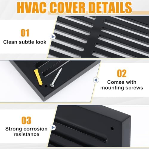 Colingmill 1 Pcs Decorative Return Air Vent Cover 32 x 8.5 x 3/4 Inch Black MDF - Image 3