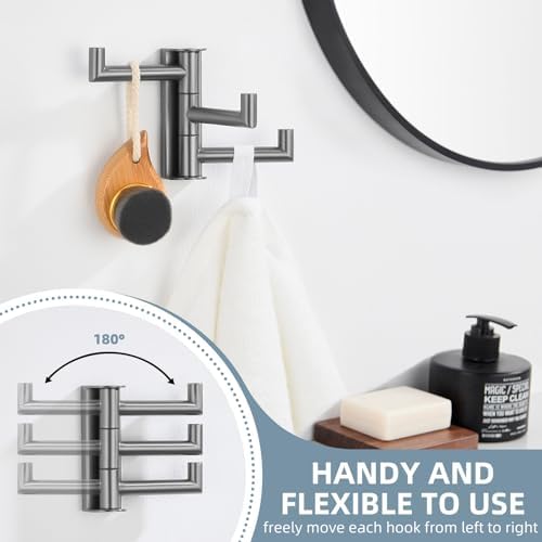 Angle Simple Swivel Hook 3 Arms, Towel Hook - Image 6