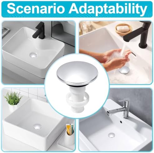Pop Up Drain Stopper Bathroom Sink Compatible - Image 4