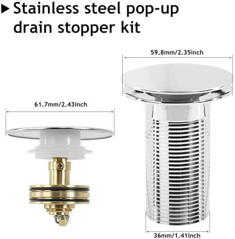 Bathroom White Sink Drain Kit, - Image 2