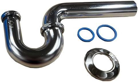EZ-Fluid 1-1/2" x 1-1/4" Thick Heavy Duty 17 Gauge Chrome Brass Bathroom Sink by EZ-FLUIDPlumbingProducts