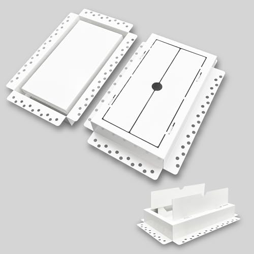 6x10 Inch Steel Recessed Flush Wall Vent Cover by DDPow