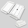 6x10 Inch Steel Recessed Flush Wall Vent Cover by DDPow