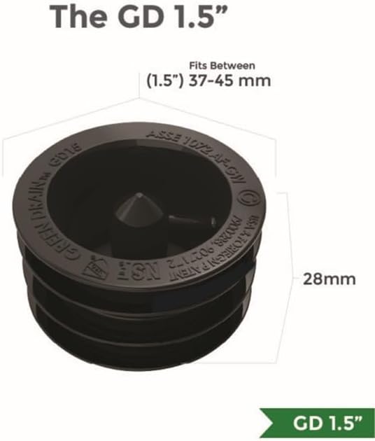Waterless Trap Seal, 1.5 Inch, Fitting Pipes - Image 2