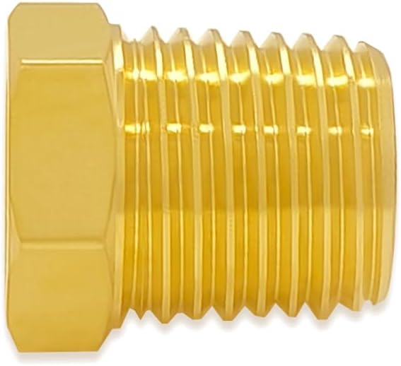 Hooshing 6PCS Brass Reducer Hex Bushing 1/4" NPT Male x 1/8" NPT Female | Heavy - Image 5