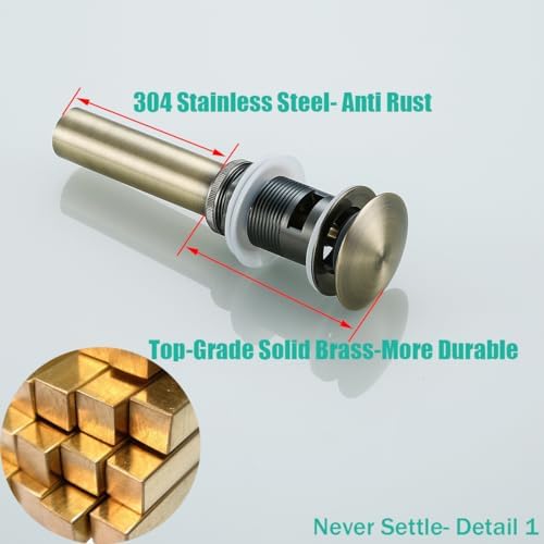 RANDOM Bathroom Vessel Sink Pop Up Drain Stopper - Image 3