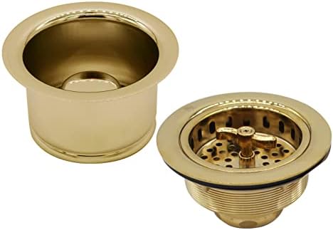Westbrass CO2195-01 Combo Pack 3-1/2" Wing Nut Twist Style Large Kitchen Sink by Westbrass